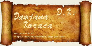 Damjana Koraca vizit kartica